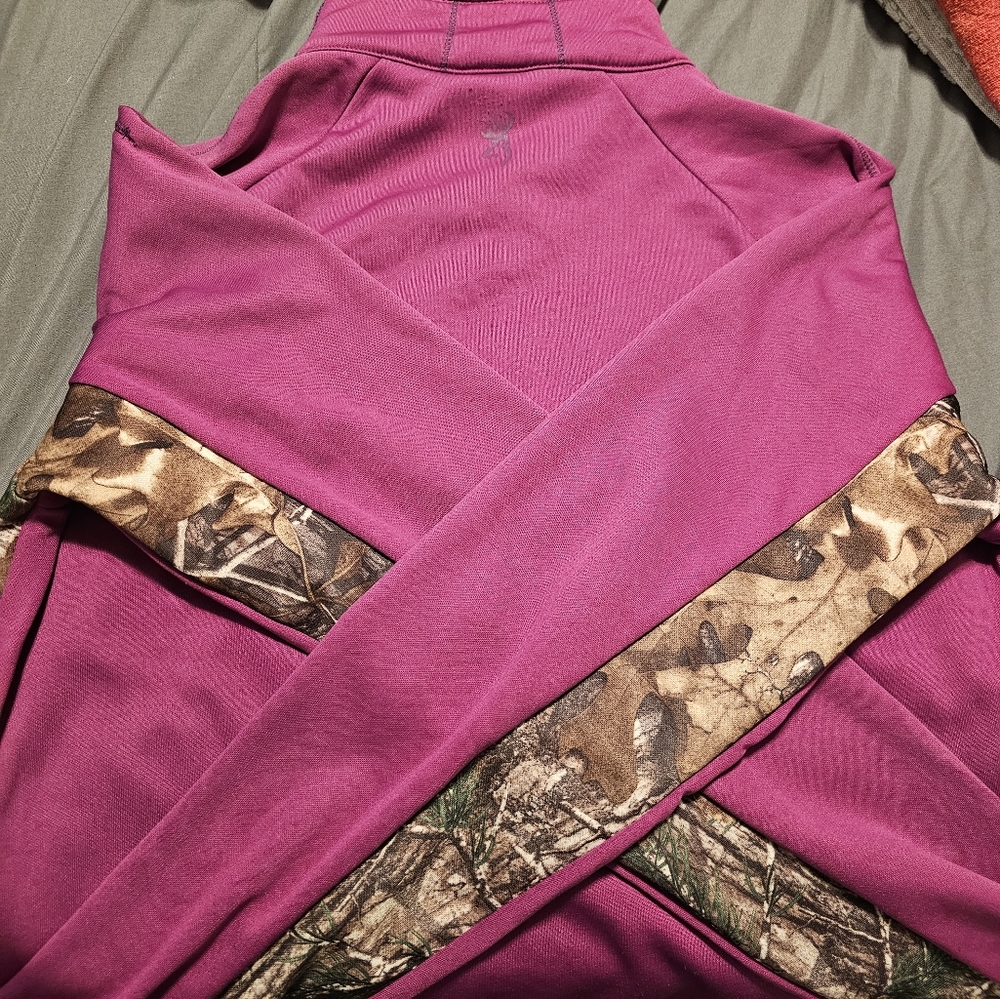 XL Browning purple camo quarter zip up